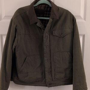 Line of Trade Waxed Men's Olive Green Ranch Jacket 100% Cotton